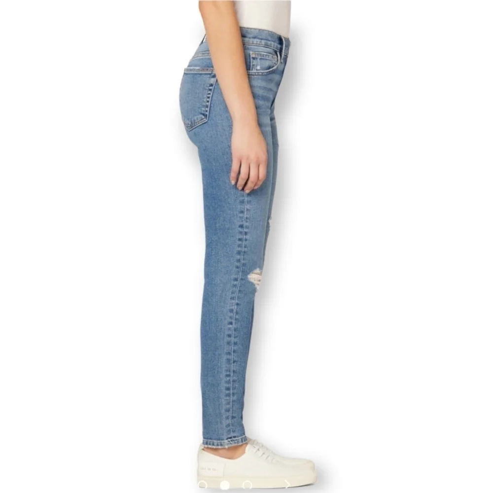 Joe's Jeans High Rise Straight Leg Ankle Jeans in Canella w Distressing Size 31 - Picture 7 of 16